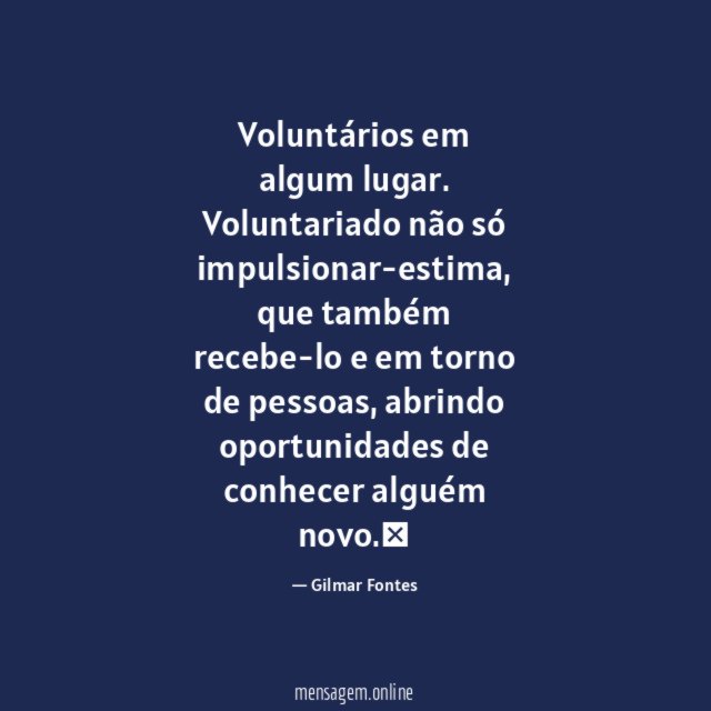 Voluntários em algum lugar