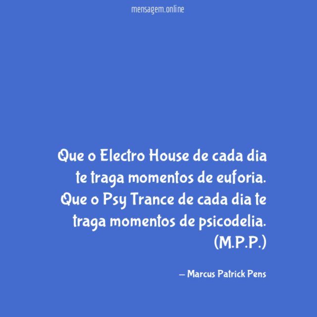 Que o Electro House de cada dia te traga momentos de euforia
