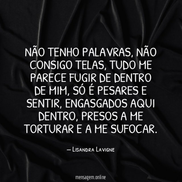 Não tenho palavras