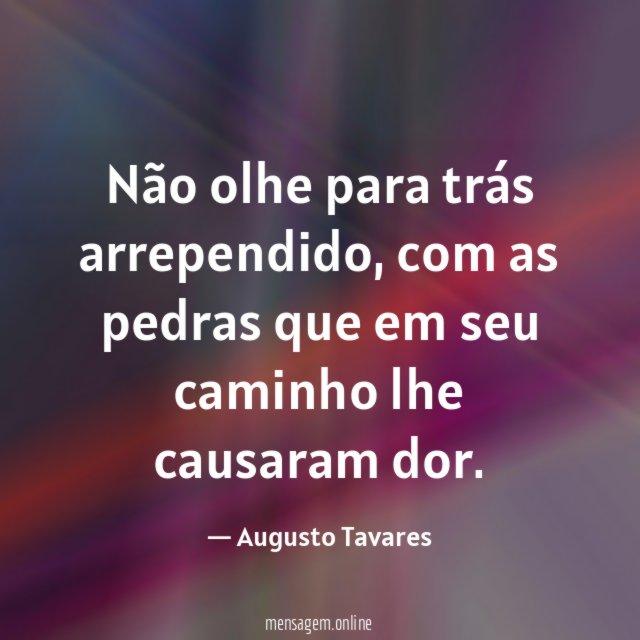 Não olhe para trás arrependido