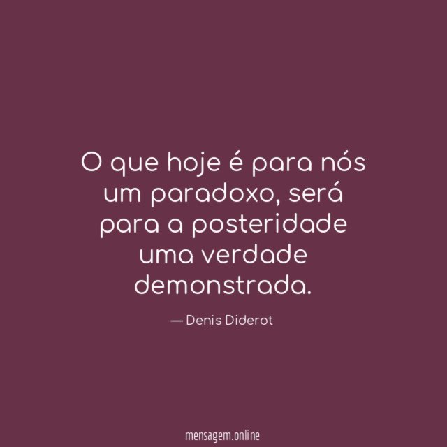 O que hoje é para nós um paradoxo