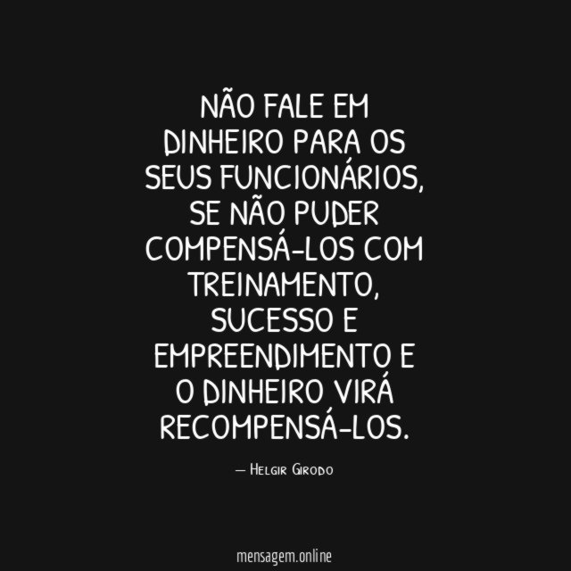 Não fale em dinheiro para os seus funcionários