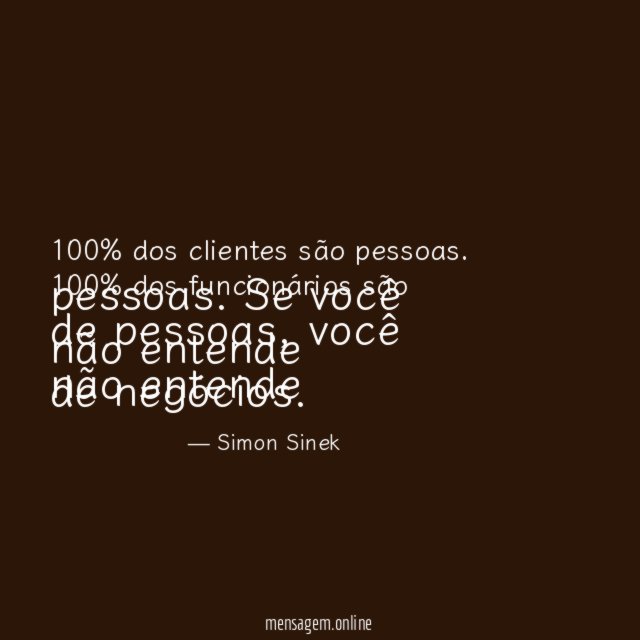 100% dos clientes são pessoas