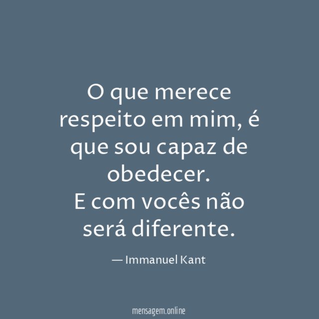 O que merece respeito em mim