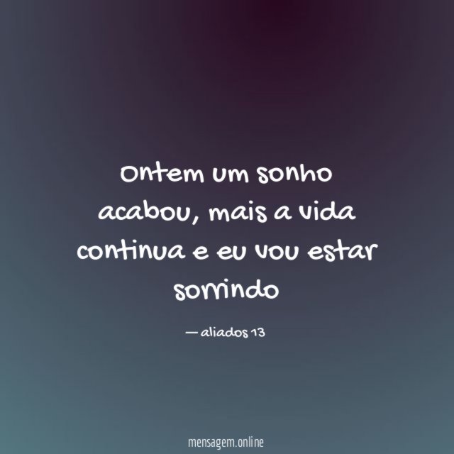 Ontem um sonho acabou