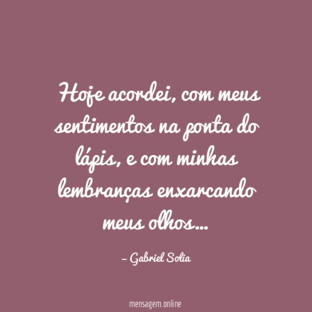 Hoje acordei