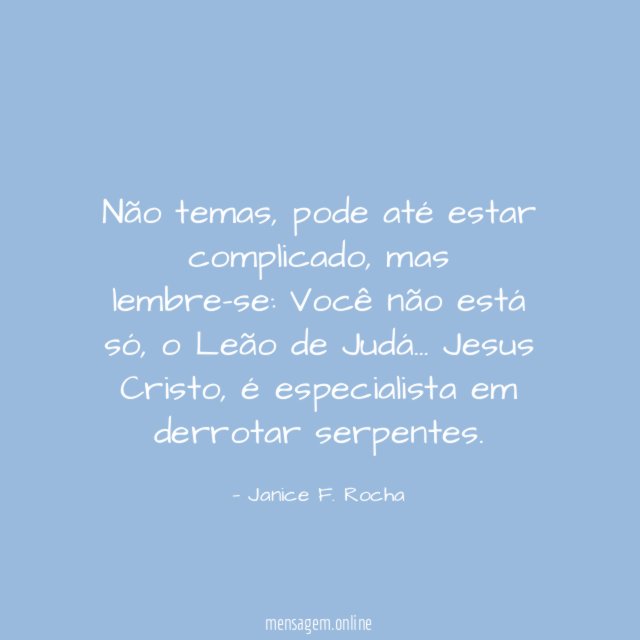 Não temas