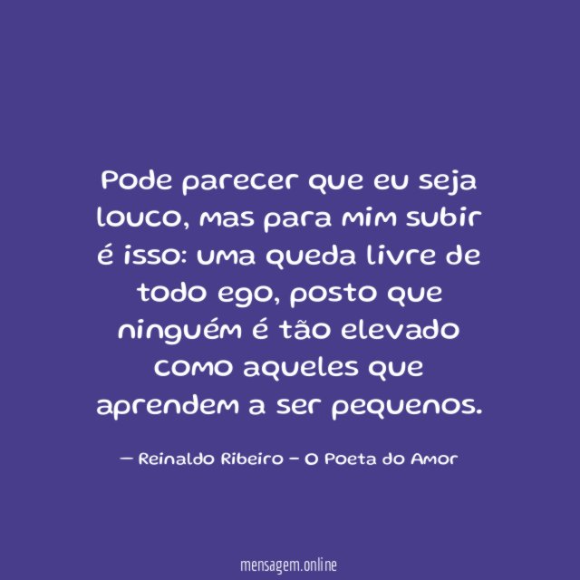 Pode parecer que eu seja louco
