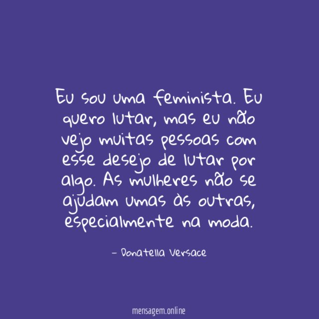 Eu sou uma feminista