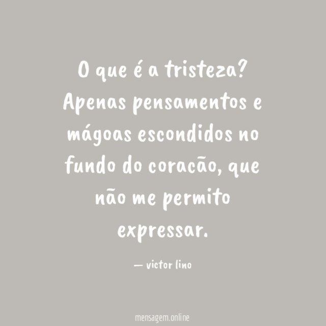 O que é a tristeza