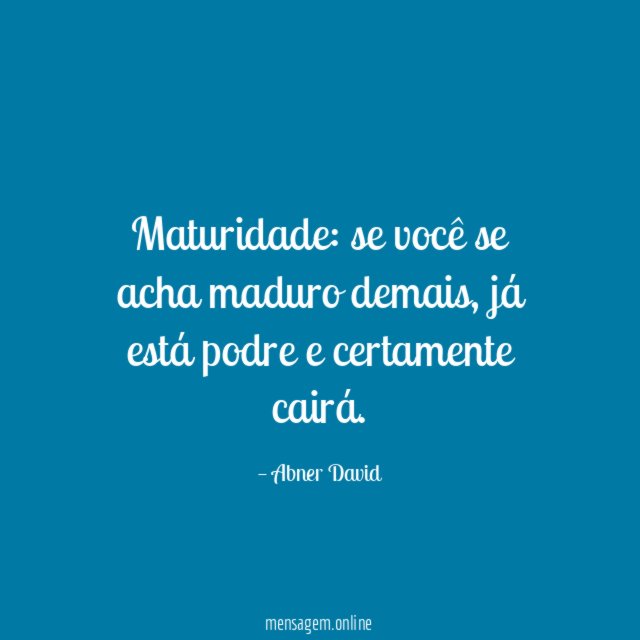 Maturidade
