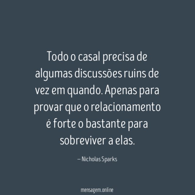 Todo o casal precisa de algumas discussões ruins