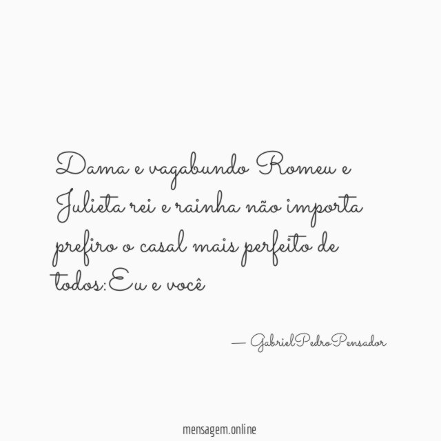 Dama e vagabundo Romeu e Julieta rei