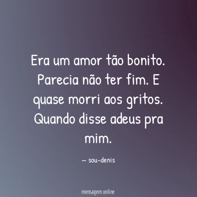 Era um amor tão bonito