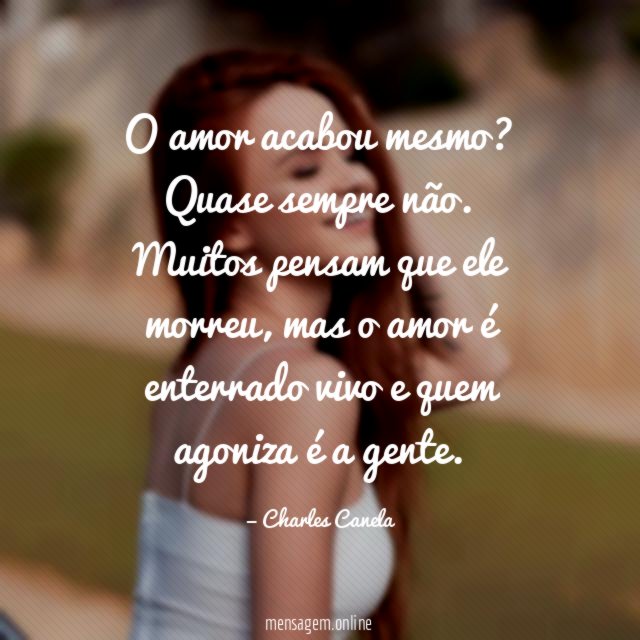 O amor acabou mesmo