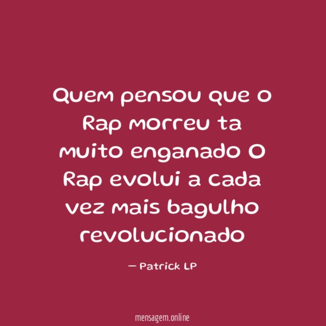 Quem pensou que o Rap morreu ta muito