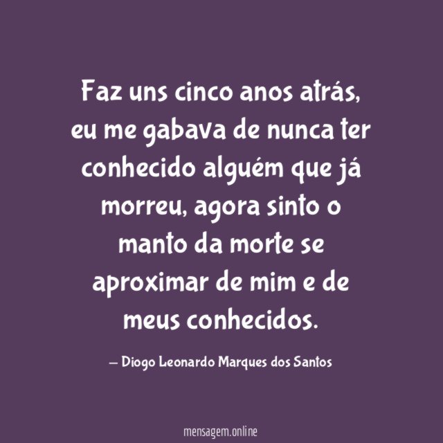 Faz uns cinco anos atrás