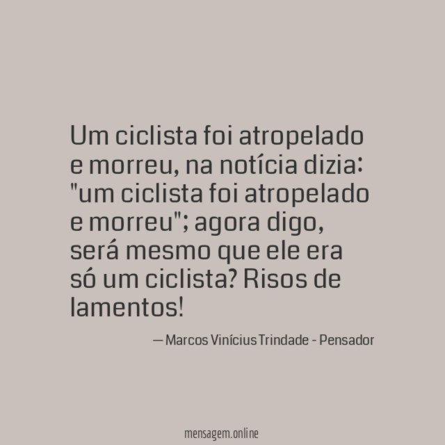 Um ciclista foi atropelado e morreu
