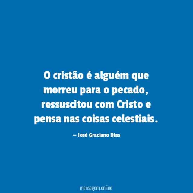O cristão é alguém que morreu para o pecado