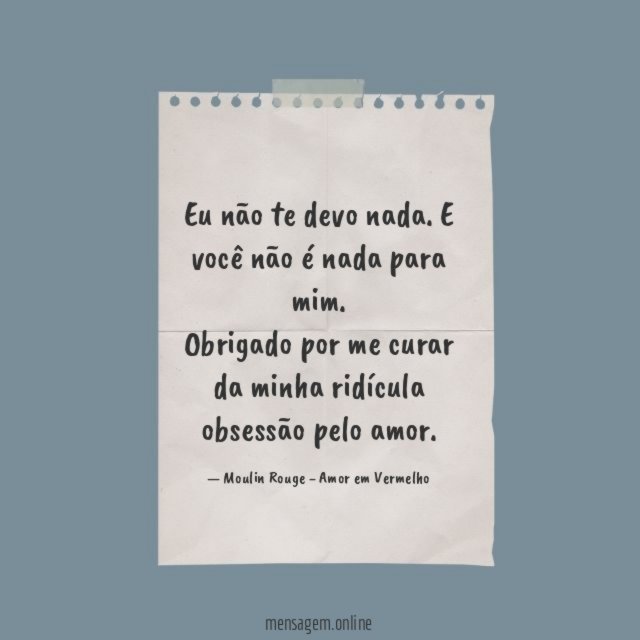 Eu não te devo nada