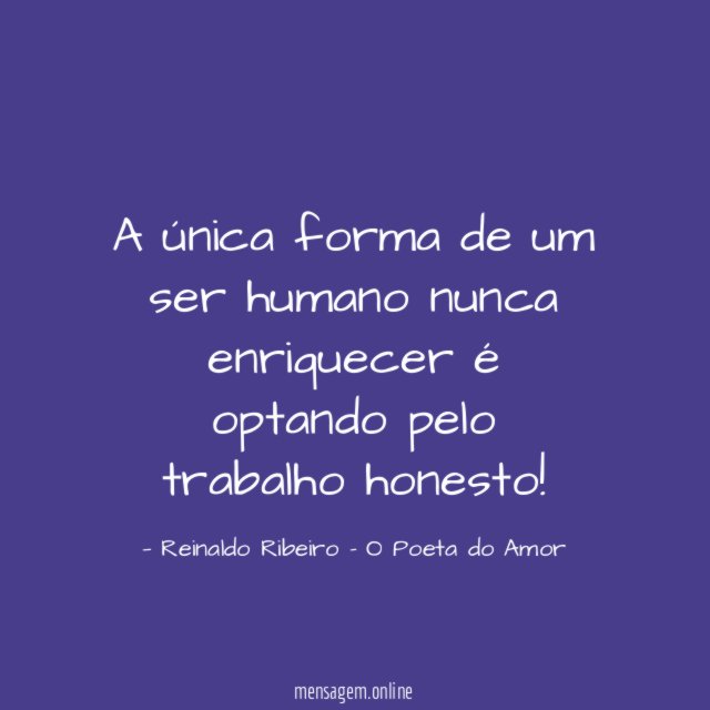 A única forma de um ser humano nunca