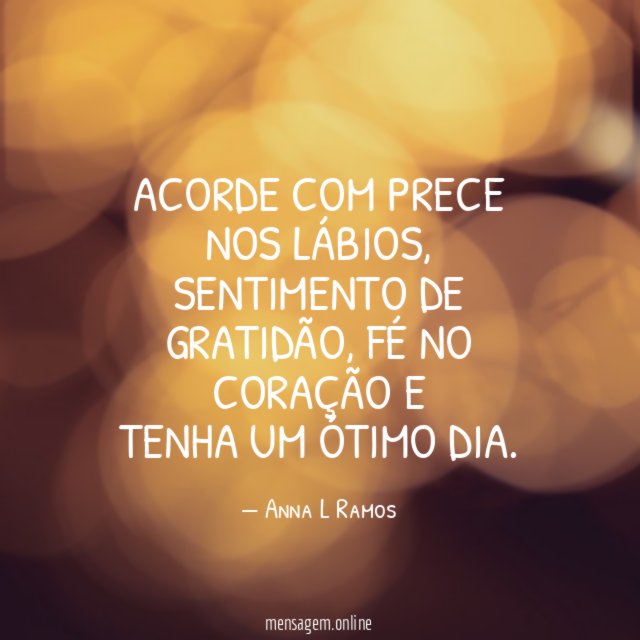 Acorde com prece nos lábios