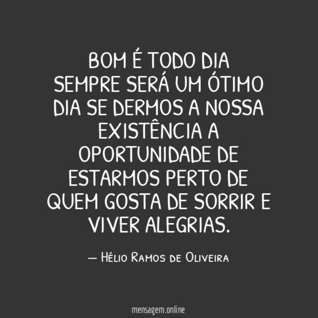 BOM É TODO DIA