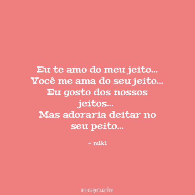 Eu te amo do meu jeito