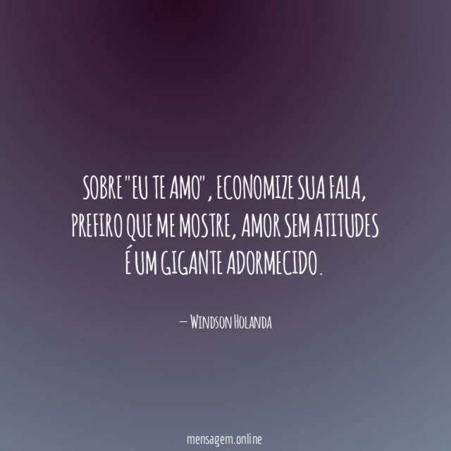 Sobre "eu te amo"