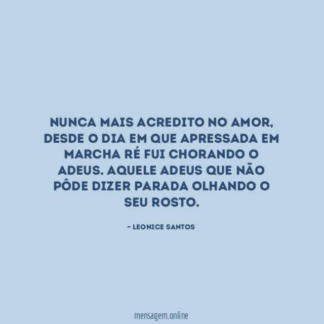 Nunca mais ACREDITO no amor