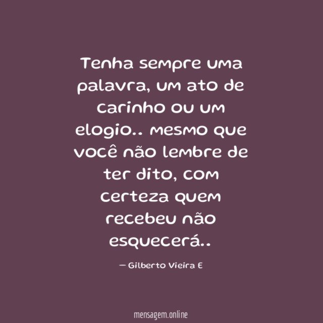 Tenha sempre uma palavra