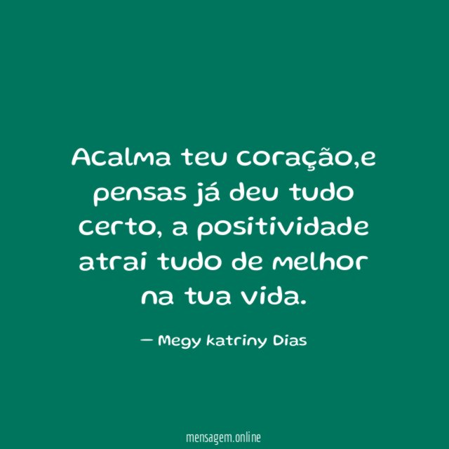 Acalma teu coração