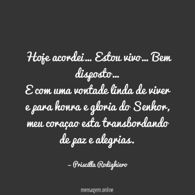 Hoje acordei