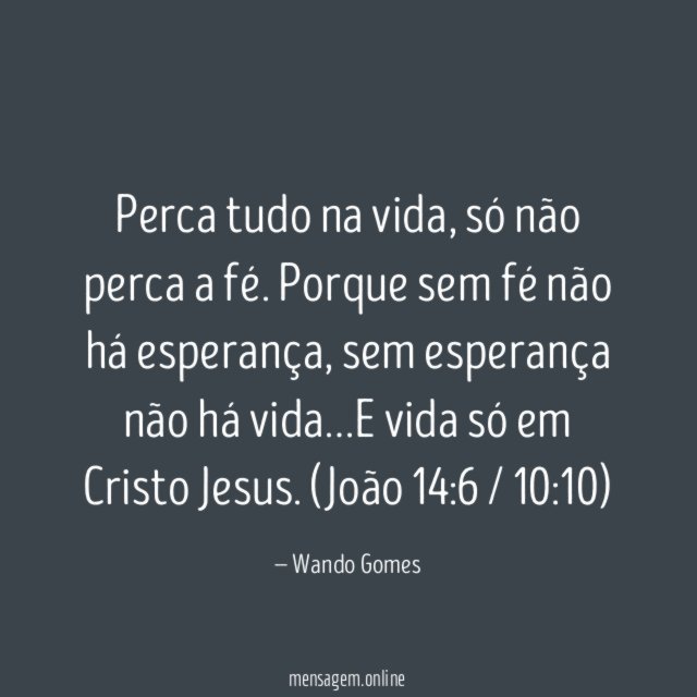 Perca tudo na vida