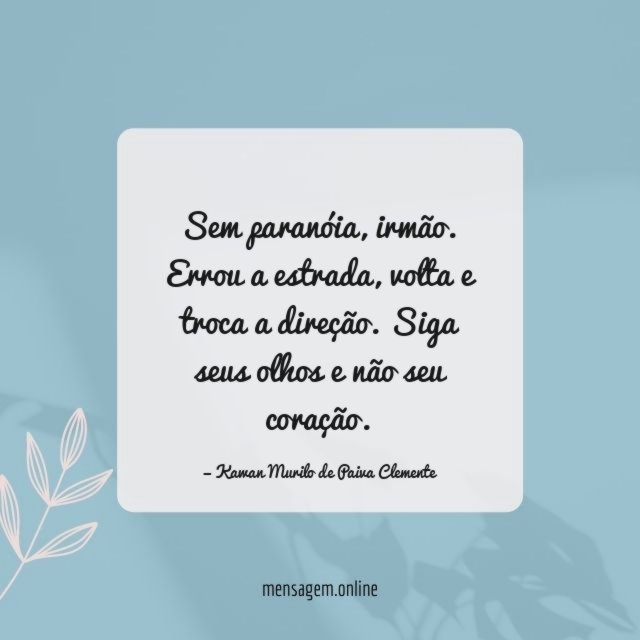 Sem paranóia