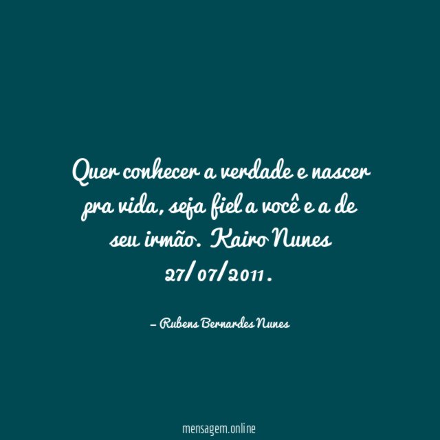 Quer conhecer a verdade e nascer pra vida