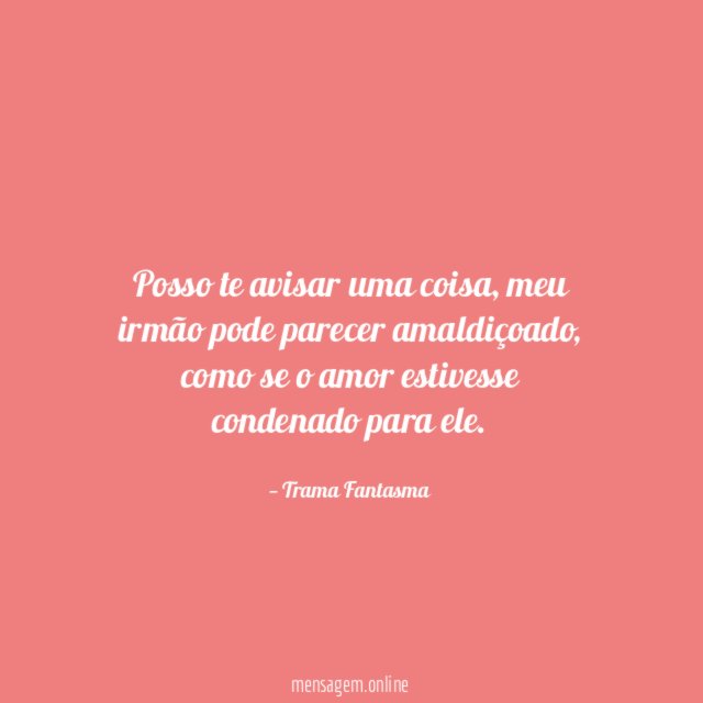 Posso te avisar uma coisa