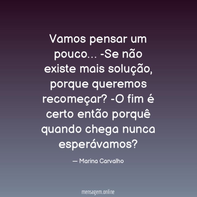 Vamos pensar um pouco
