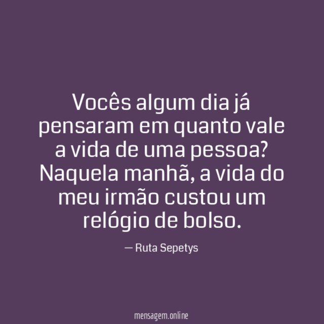 Vocês algum dia já pensaram em quanto vale