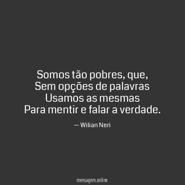 Somos tão pobres