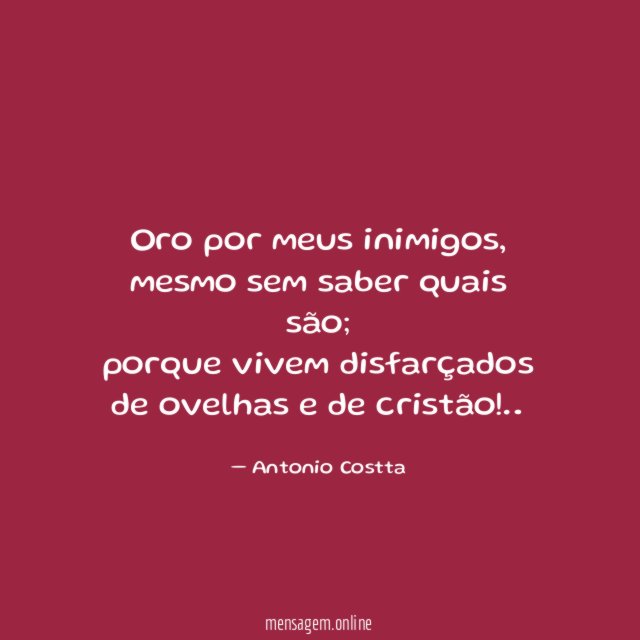 Oro por meus inimigos