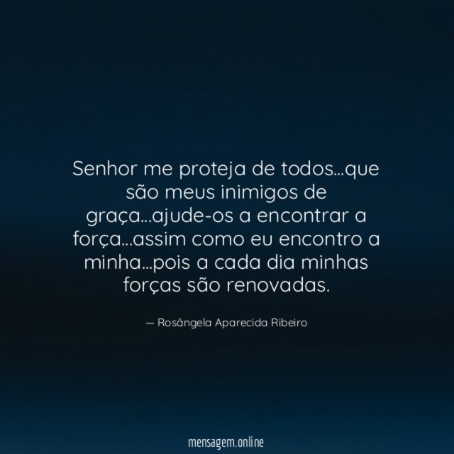 Senhor me proteja de todos
