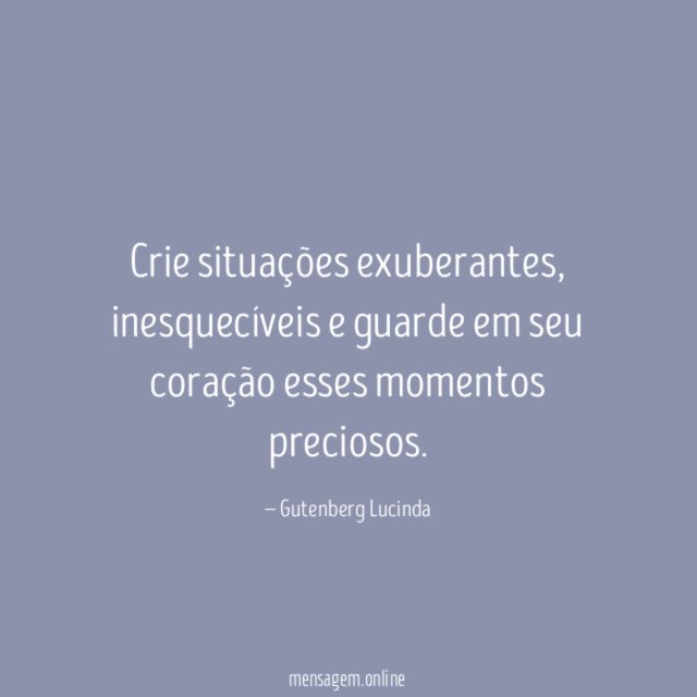 Crie situações exuberantes