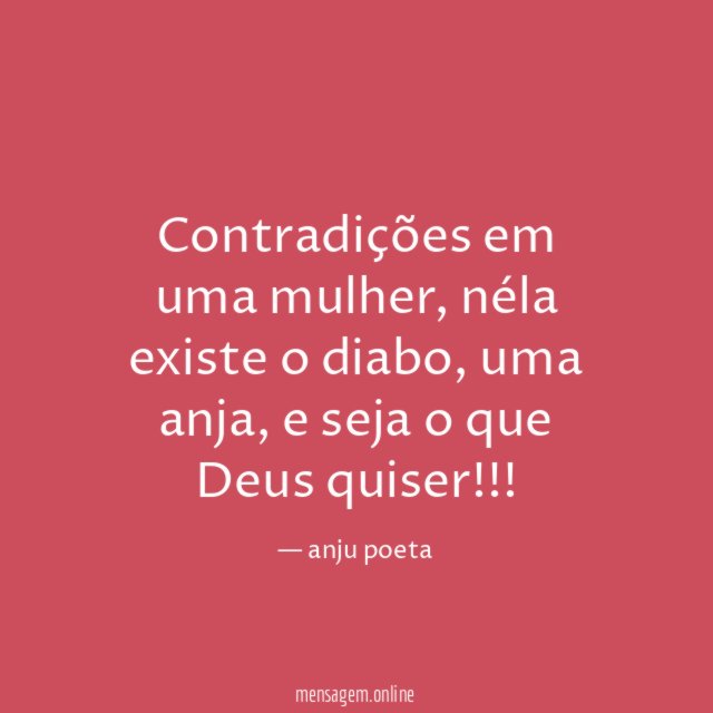 Contradições em uma mulher