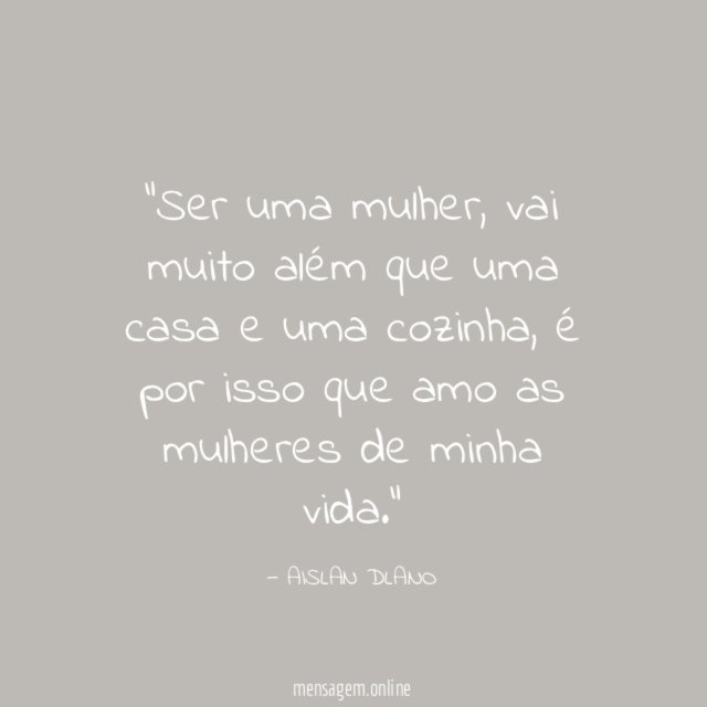 Ser uma mulher