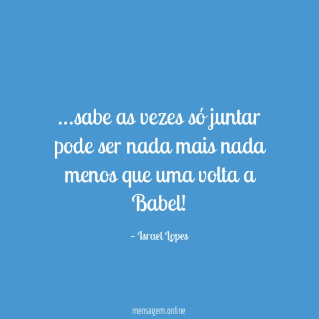 sabe as vezes só juntar pode ser nada