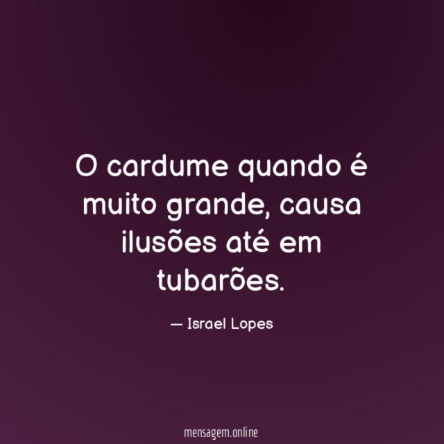 O cardume quando é muito grande