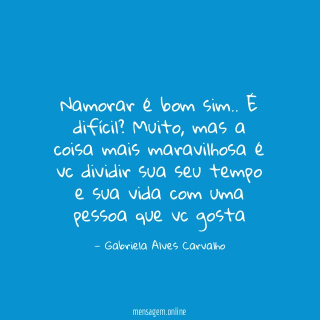 Namorar é bom sim