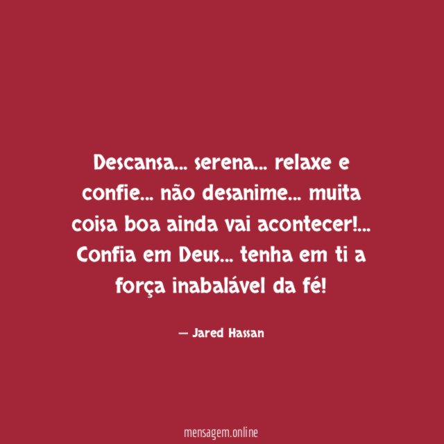 ❝ Descansa