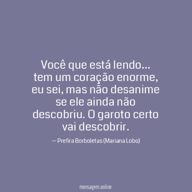 Você que está lendo